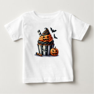 Camiseta De Bebé Camisas Tee de Halloween Calabaza