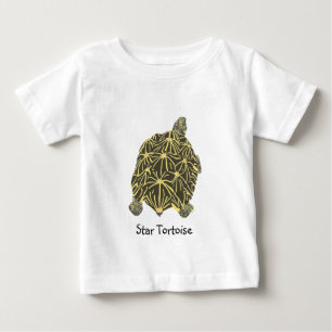 Camiseta De Bebé Camisas Tortoise de estrella negra y amarilla