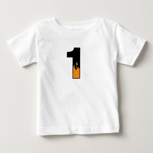 Camiseta De Bebé Camiseta #1 para un bebé año (Anverso)