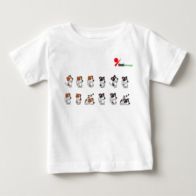 Camiseta De Bebé Camiseta Adorable Para Bebé Perro (Anverso)