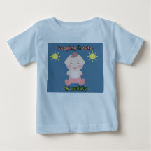 Camiseta azul bebé 'Manteniéndolo lindo y adorable