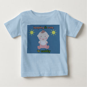 Camiseta De Bebé Camiseta azul bebé 'Manteniéndolo lindo y adorable
