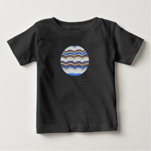 Camiseta De Bebé Camiseta azul del raglán del bebé del mosaico
