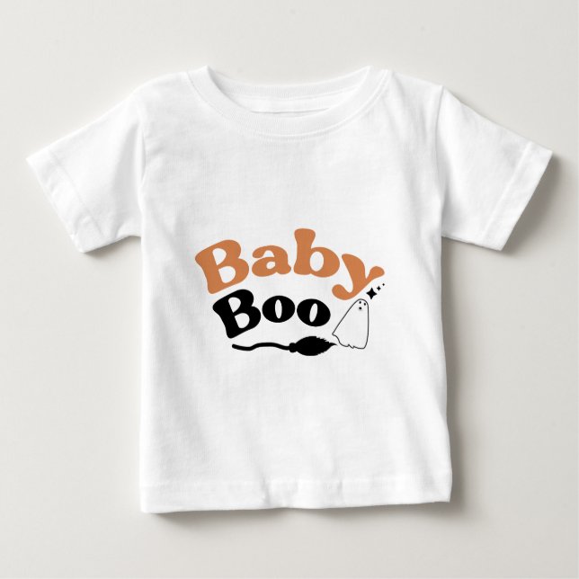Camiseta De Bebé "Camiseta Baby Boo Halloween - Tee de bebé espeluz (Anverso)