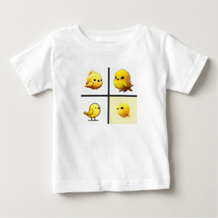 Camiseta De Bebé Camiseta bebé 12 meses diseño pájaros amarillos pe