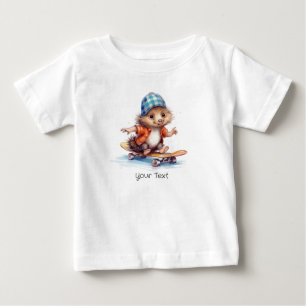 Camiseta De Bebé Camiseta bebé acuarela erizo feliz