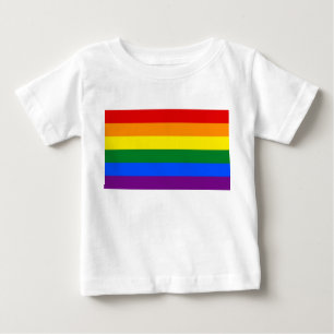 Camiseta De Bebé Camiseta bebé con bandera arco iris