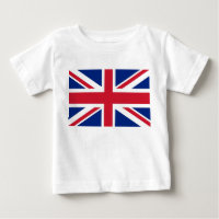 Camiseta bebé con bandera del Reino Unido