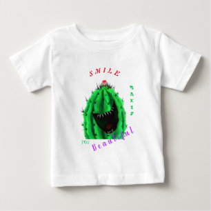 Camiseta De Bebé Camiseta bebé divertida con Cactus feliz - Sonrisa