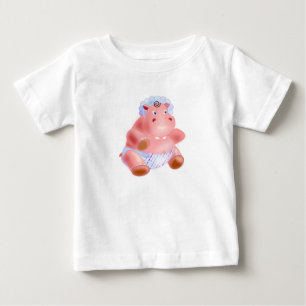 Camiseta De Bebé Camiseta bebé divertida con el bebé feliz Hippo