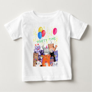 Camiseta De Bebé Camiseta bebé Fiesta Gato feliz