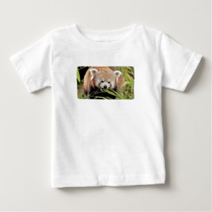 Camiseta De Bebé Camiseta bebé Foto panda roja , animales.
