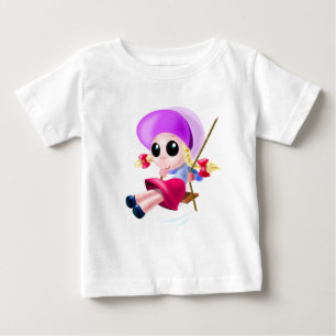 Camiseta De Bebé Camiseta bebé girando Chica feliz - pintura