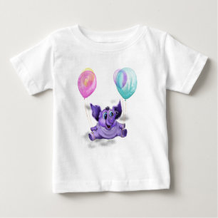 Camiseta De Bebé Camiseta bebé graciosa con elefante feliz