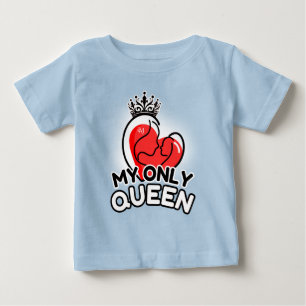 Camiseta De Bebé Camiseta bebé : Mi única reina (azul)