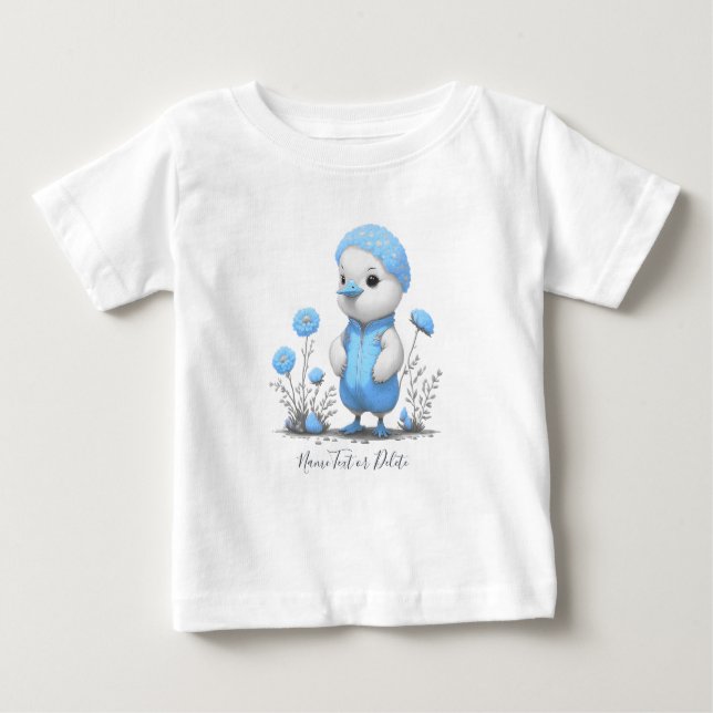 Camiseta De Bebé Camiseta bebé Pato Azul (Anverso)