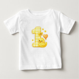 Camiseta De Bebé Camiseta bebé Pato Uno Cumpleaños 1º