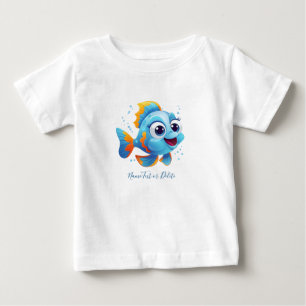 Camiseta De Bebé Camiseta bebé pez azul