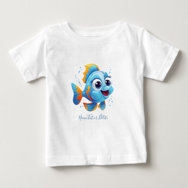 Camiseta De Bebé Camiseta bebé pez azul (Anverso)