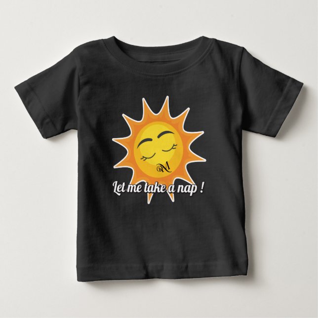 Camiseta De Bebé Camiseta bebé : Tome una siesta (negro) (Anverso)