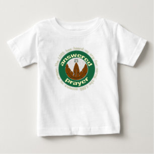 Camiseta De Bebé Camiseta cristiana contestada del bebé del rezo