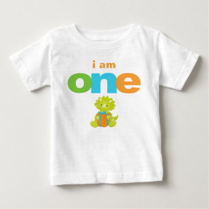 Camiseta De Bebé Camiseta cumpleaños dinosaurio 1 año niño bebé