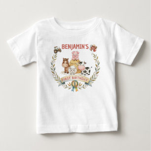 Camiseta De Bebé Camiseta cumpleaños granja Barnyard para bebé y ni