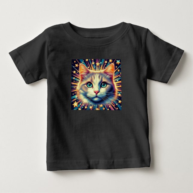 Camiseta De Bebé ¡Camiseta de bebé gato lindo! (Anverso)