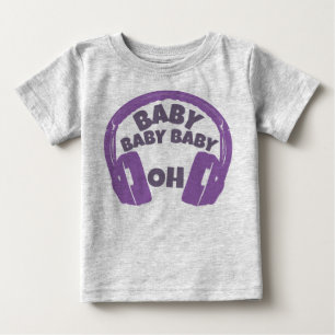Camiseta De Bebé Camiseta del auricular del bebé del bebé del beb