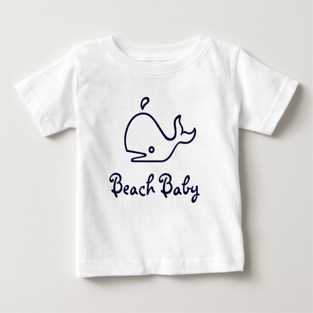 Camiseta De Bebé "Camiseta del bebé de la playa" (Anverso)