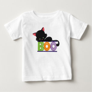 Camiseta De Bebé Camiseta del bebé del abucheo del gato negro