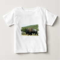 Camiseta del bebé del bisonte