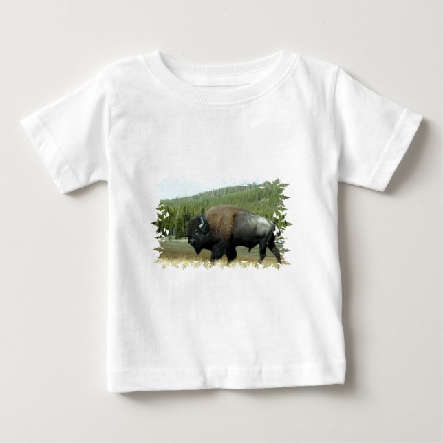 Camiseta De Bebé Camiseta del bebé del bisonte (Anverso)