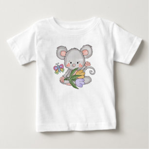 Camiseta De Bebé Camiseta del bebé del dibujo animado del ratón d