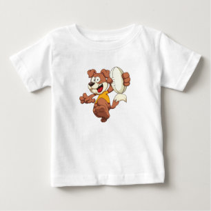Camiseta De Bebé Camiseta del bebé del perro del rugbi