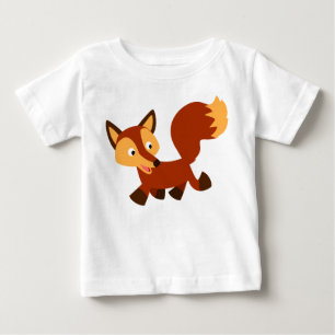 Camiseta De Bebé Camiseta del bebé del Personalizado Fox Happy