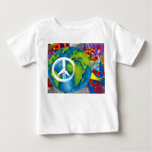 Camiseta De Bebé Camiseta del bebé por la paz mundial