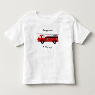 Camiseta De Bebé ¡Camiseta del coche de bomberos del niño con
