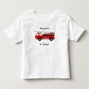 Camiseta De Bebé ¡Camiseta del coche de bomberos del niño con