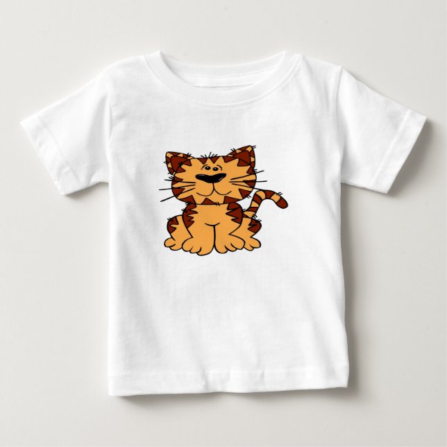 Camiseta De Bebé Camiseta del dibujo animado del bebé del gato (Anverso)