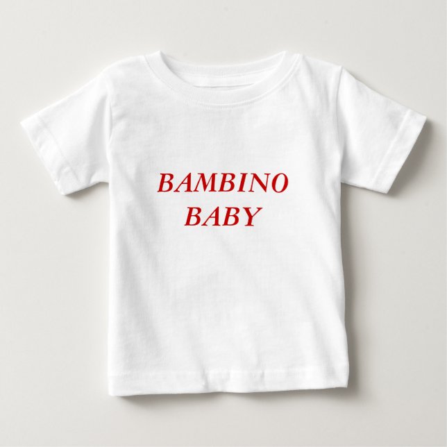 CAMISETA DE BEBÉ CAMISETA DEL ITALIANO DEL BEBÉ DEL BAMBINO (Anverso)