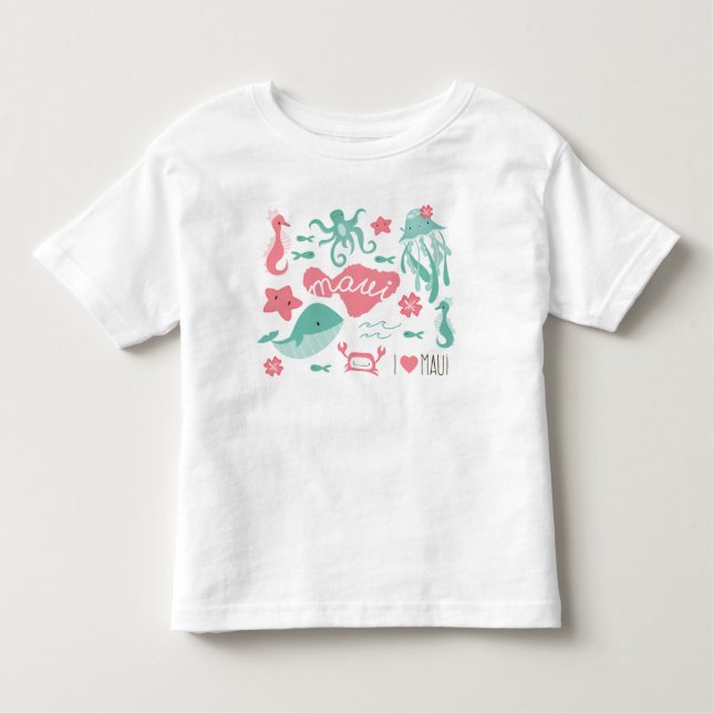 Camiseta De Bebé "Camiseta del océano de Maui" (Anverso)