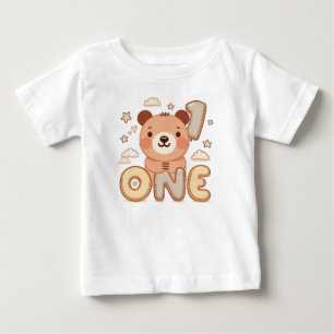 Camiseta De Bebé Camiseta del primer cumpleaños del bebé – Oso y gl