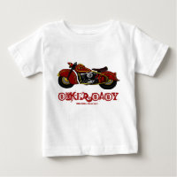 Camiseta divertida del bebé del motorista