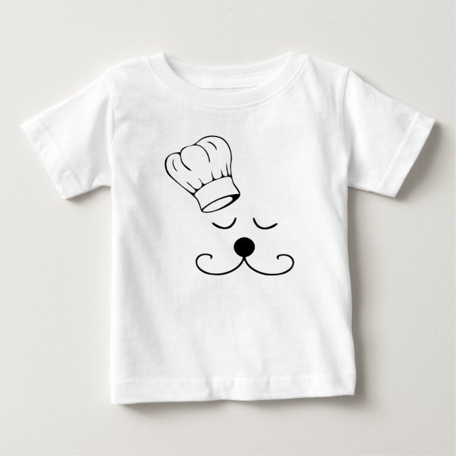 Camiseta De Bebé Camiseta/enredadera del perro del cocinero de los (Anverso)