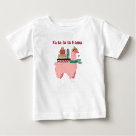 Camiseta De Bebé Camiseta Fa la la la llama vacaciones bebé