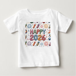 Camiseta De Bebé Camiseta-Feliz Año Nuevo 2026 Familia a Juego