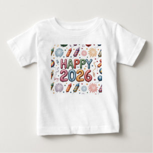 Camiseta De Bebé Camiseta-Feliz Año Nuevo 2026 Familia a Juego 
