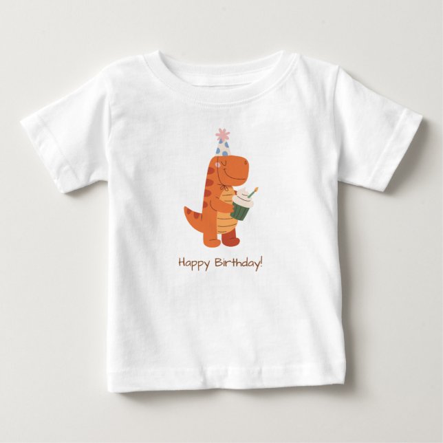 Camiseta De Bebé Camiseta Feliz cumpleaños bebé (Anverso)