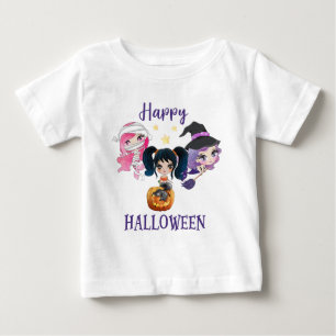 Camiseta De Bebé Camiseta Feliz Halloween Niña Bebé Sirena camiseta